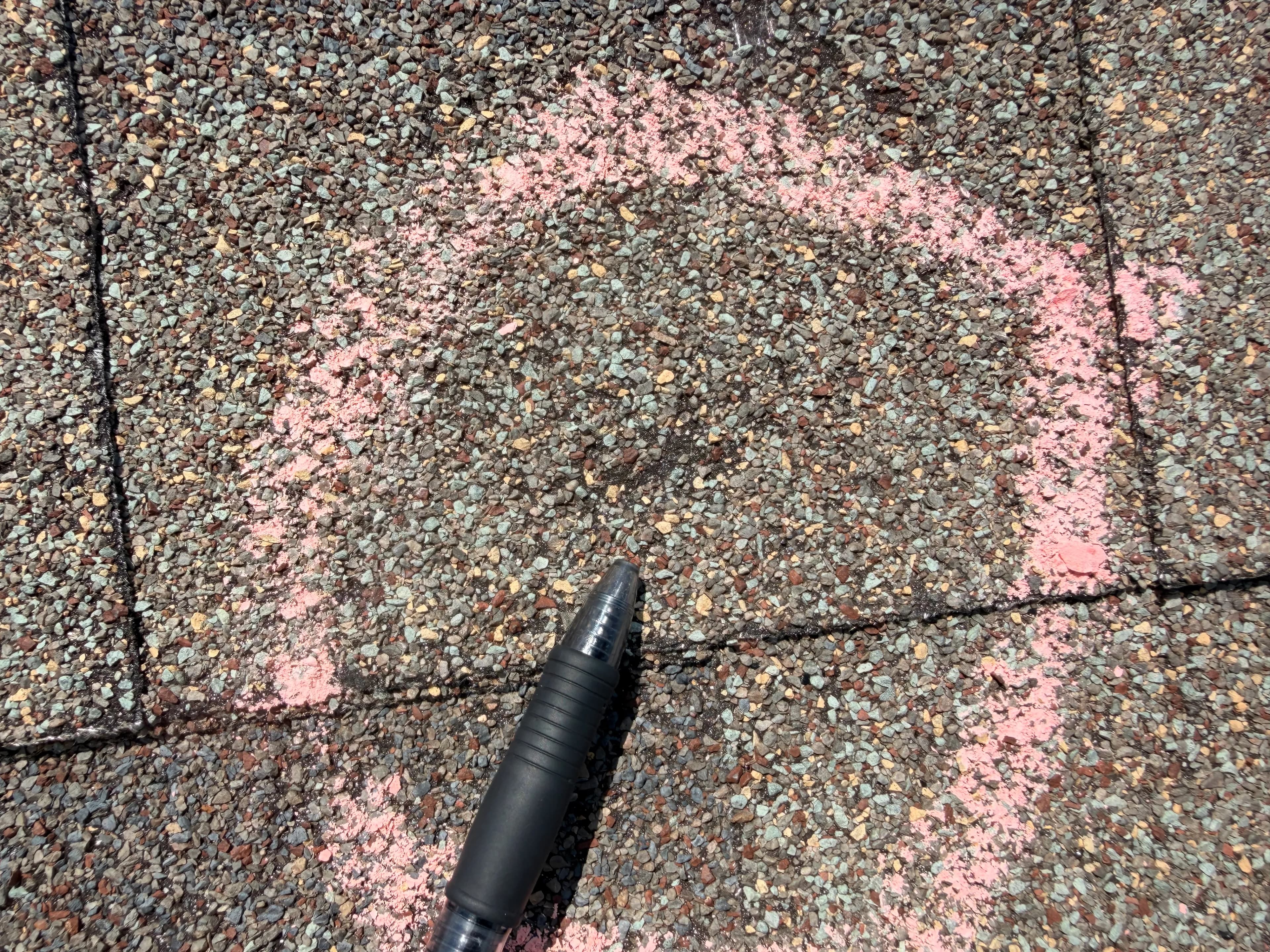 hail damage found and marked - OKC